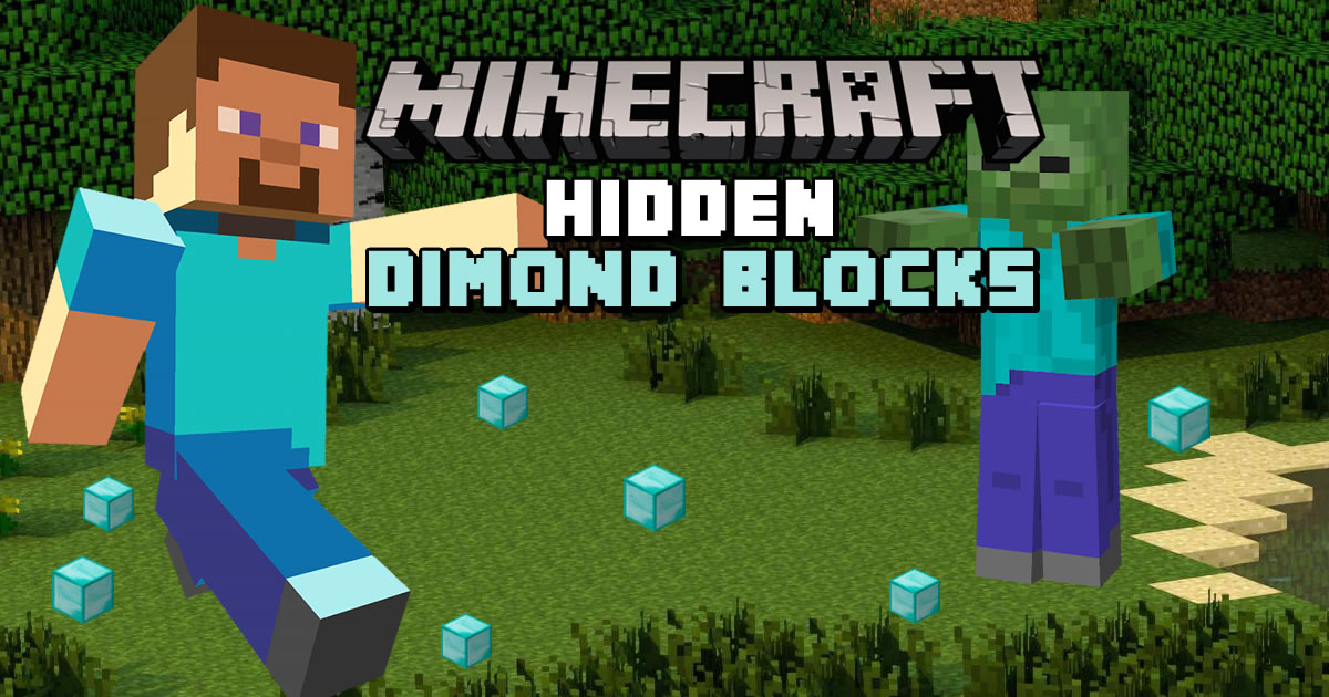 Image Minecraft Hidden Diamond Blocks