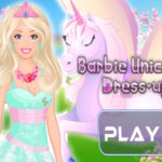Barbie unicorn dress up