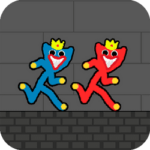 Red and Blue Stickman Huggy 2